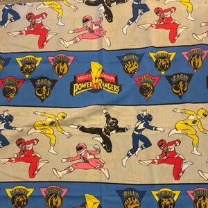 VINTAGE! Mighty Morphin Power Rangers Flat Sheet